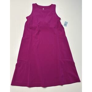 Lou & Grey Purple Clover Fuchsia Tipped Wanderweave Mini Pocket Dress Size XXSP